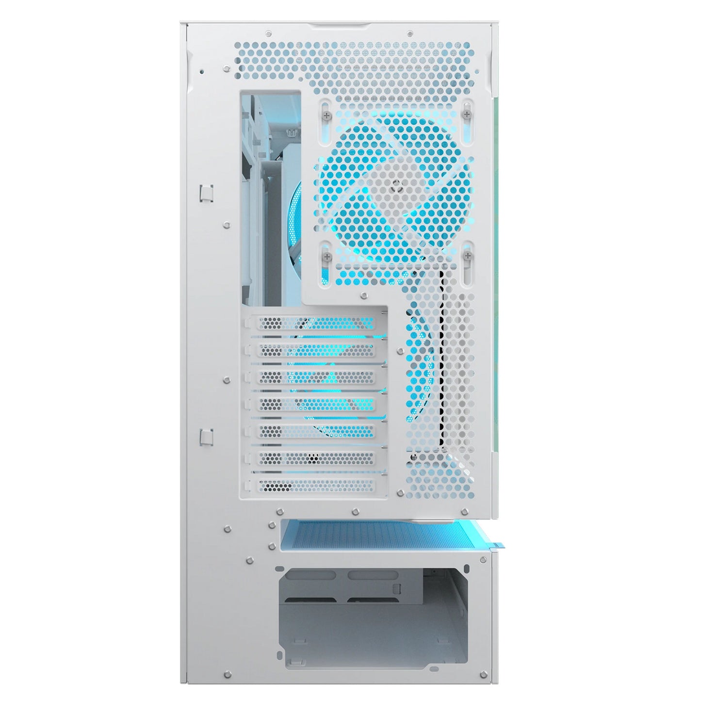 Boîtier tour midi maillé Cougar cfv235 (blanc | 2x USB-A | 1x USB-C | RVB | verre trempé)
