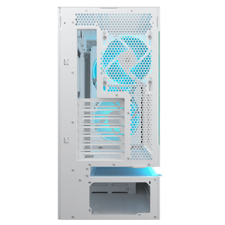 Boîtier tour midi maillé Cougar cfv235 (blanc | 2x USB-A | 1x USB-C | RVB | verre trempé)