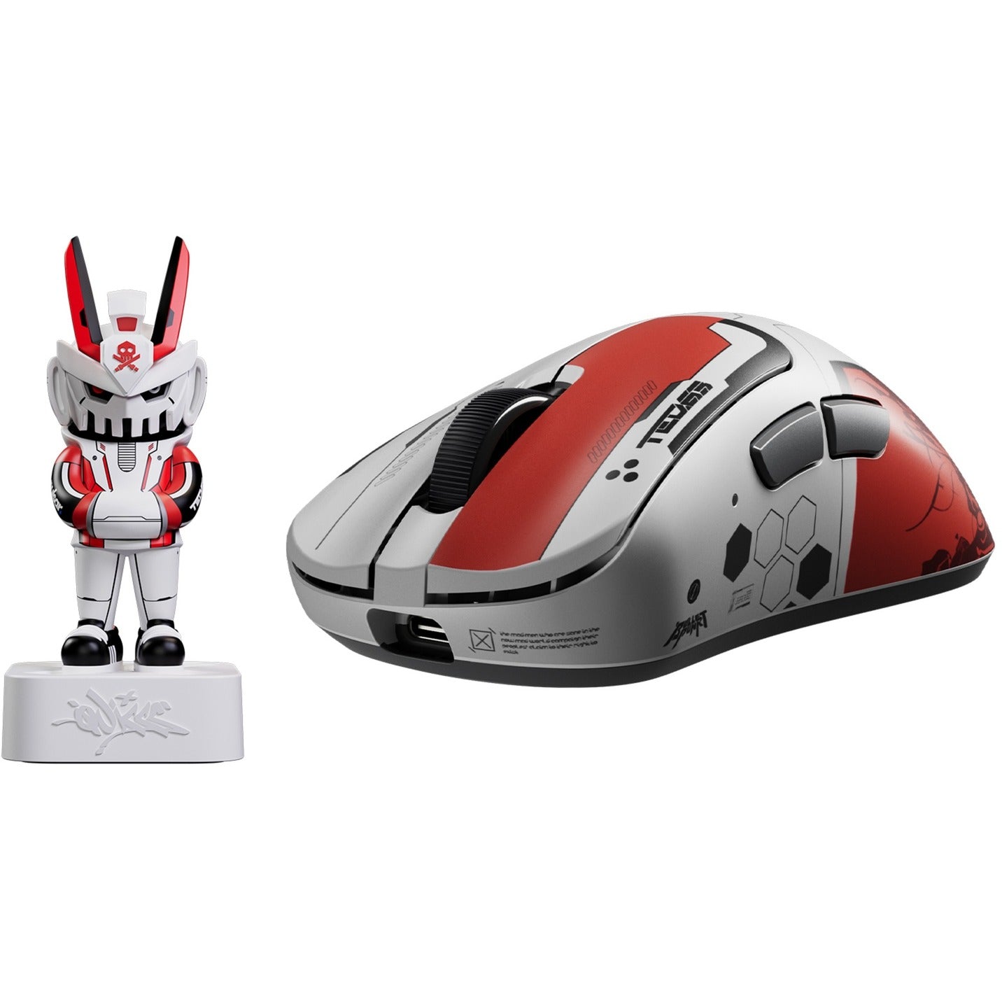 Souris de jeu Pulsar [quiccs edition] xlite v4 (blanc rouge, 32 000 dpi, 8 000 Hz)