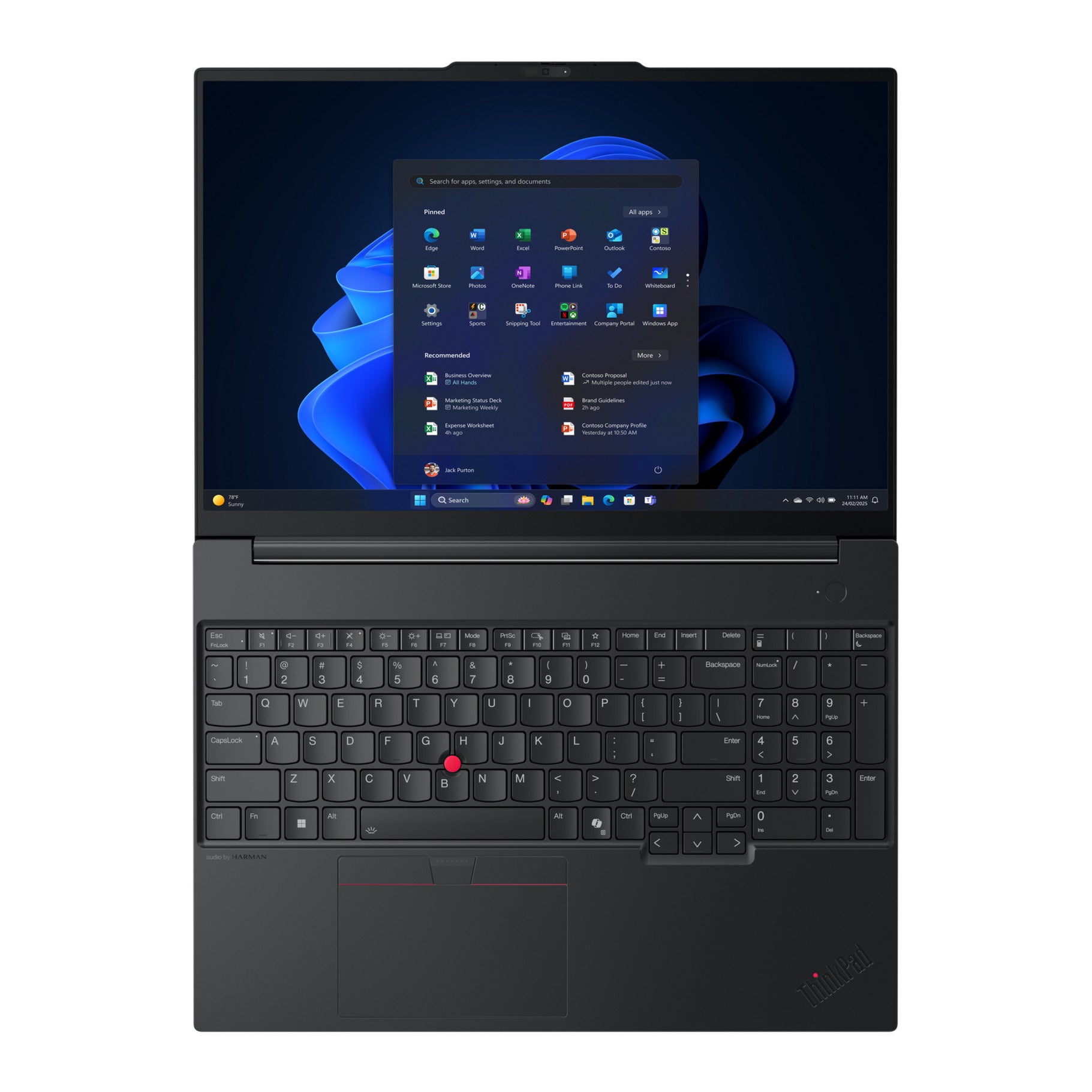 Ordinateur portable Lenovo thinkpad e16 gen 3 amd (21st005xmh) 16 (noir | ryzen 7 250 | radeon 780m | 32 go | SSD 1 to)