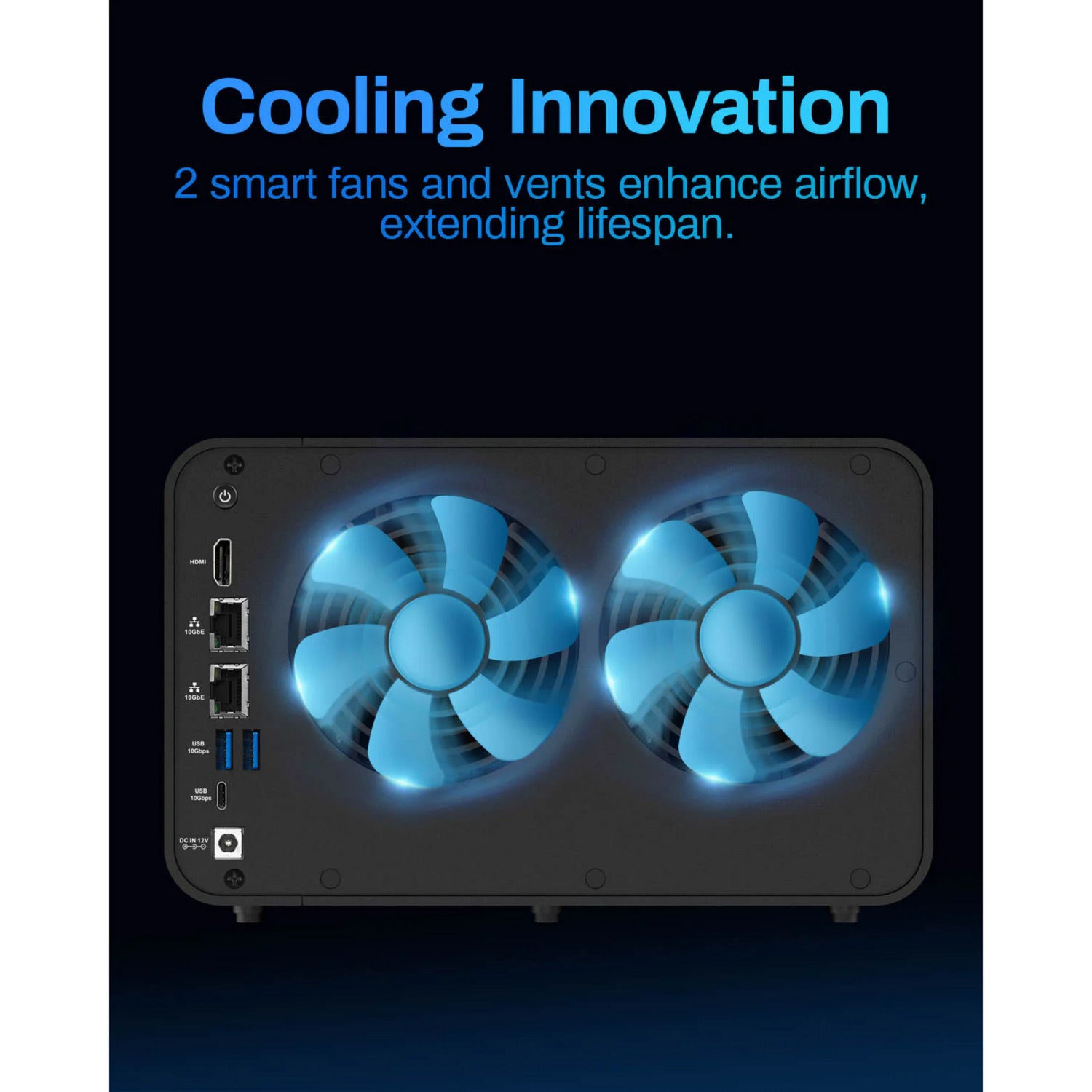 Terramaster f6-424 max nas (noir, 2x 10GBe, USB, HDMI)