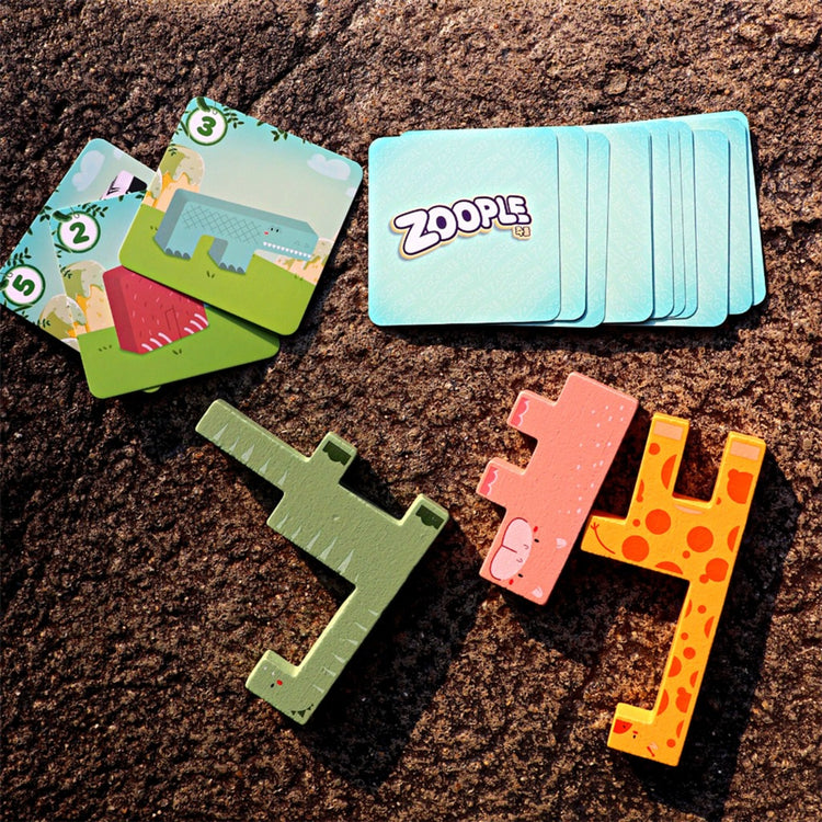 Jeu de société zoople du réseau de joueurs européens (anglais, 2 à 4 joueurs, 10 à 30 minutes, à partir de 8 ans)