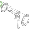Shimano Chain Top XT 10V 4- ARM FCM-780 Y1MM24000 24T