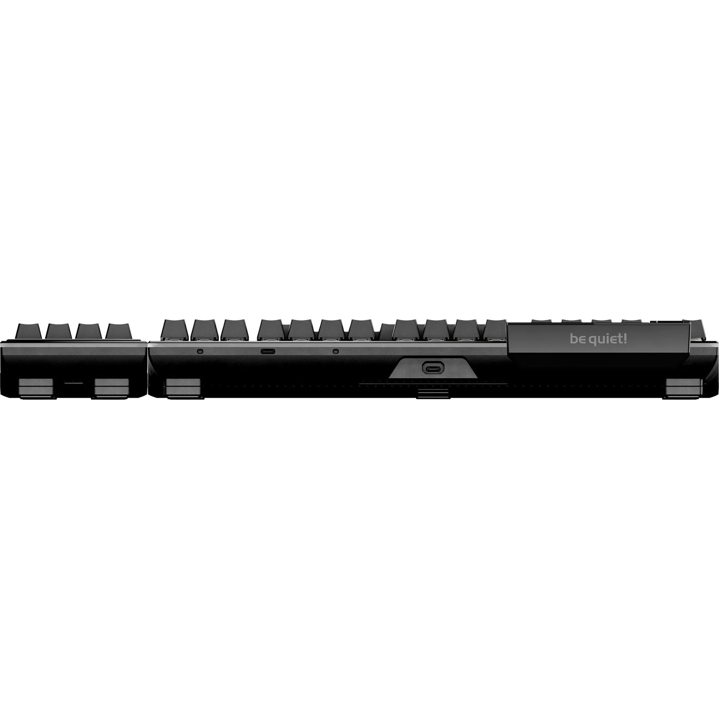 Soyez silencieux! Clavier de jeu mécanique RVB tactile silencieux à montage sombre (noir, disposition américaine (qwerty), tactile silencieux, 100 %, argb, touches pbt à double prise, station d'accueil multimédia)