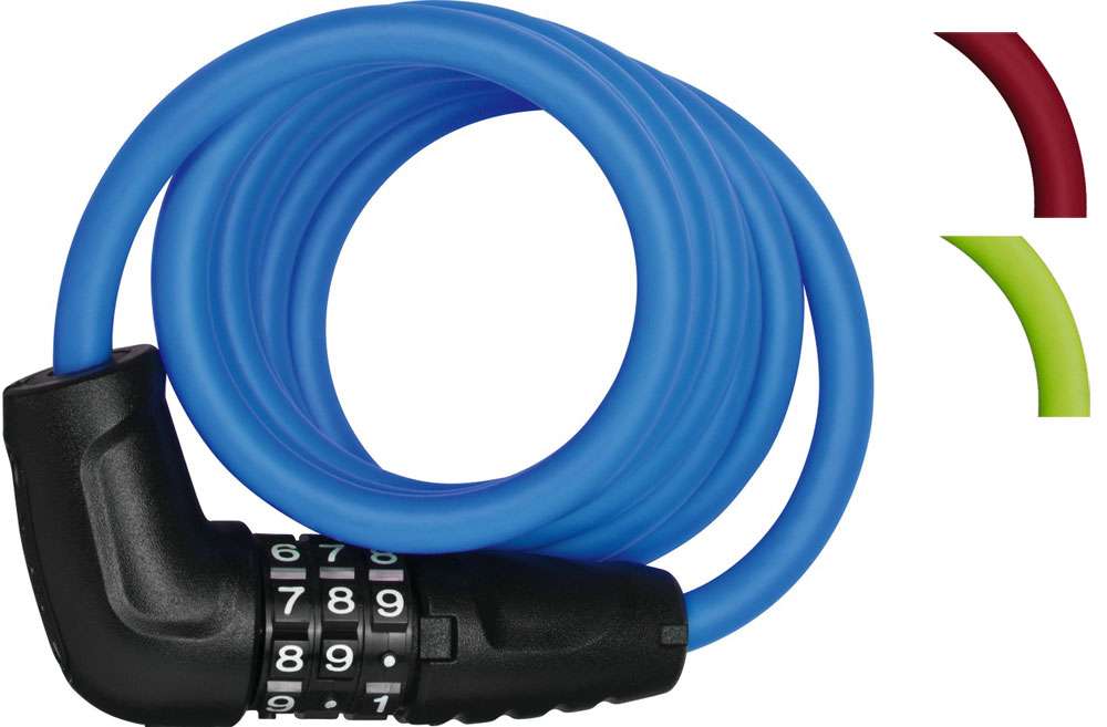 Abus Spiral Câble Lock 150 cm Bleu - Verrouillage de la figure
