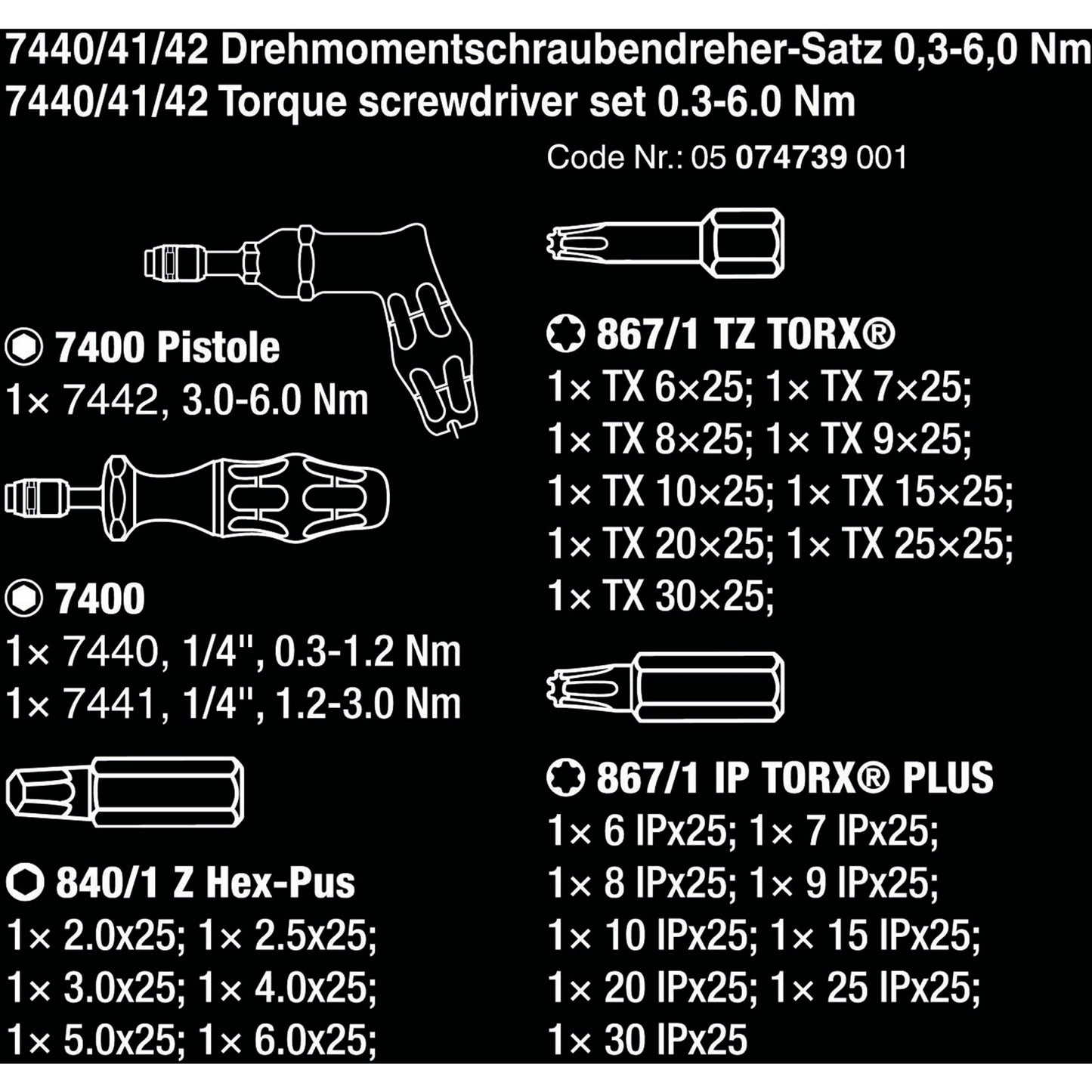 WAA 7440 41 42 Kraftform Moditic Driving Set 0.3