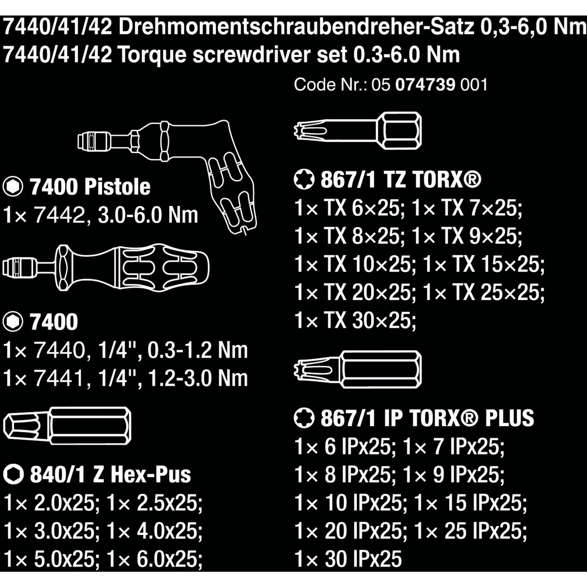 WAA 7440 41 42 Kraftform Moditic Driving Set 0.3