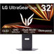 Moniteur de jeu LG Ultragear 32GX850A-B 32 4K UHD (noir, 2x HDMI, port d'affichage, 2x USB-A, 165 Hz 330 Hz)