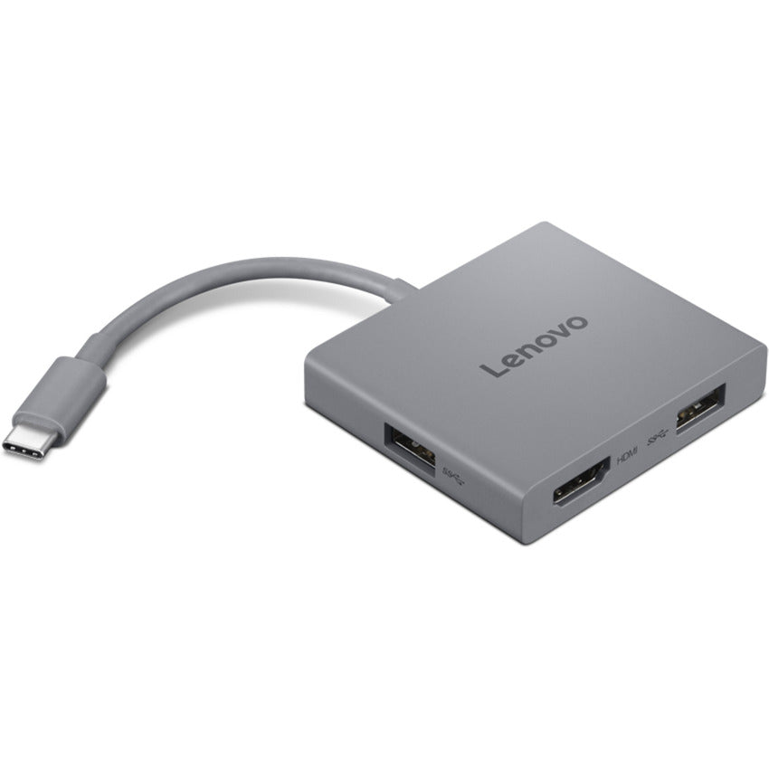 Hub USB Lenovo USB-C 4 en 1 Gen2 (gris)