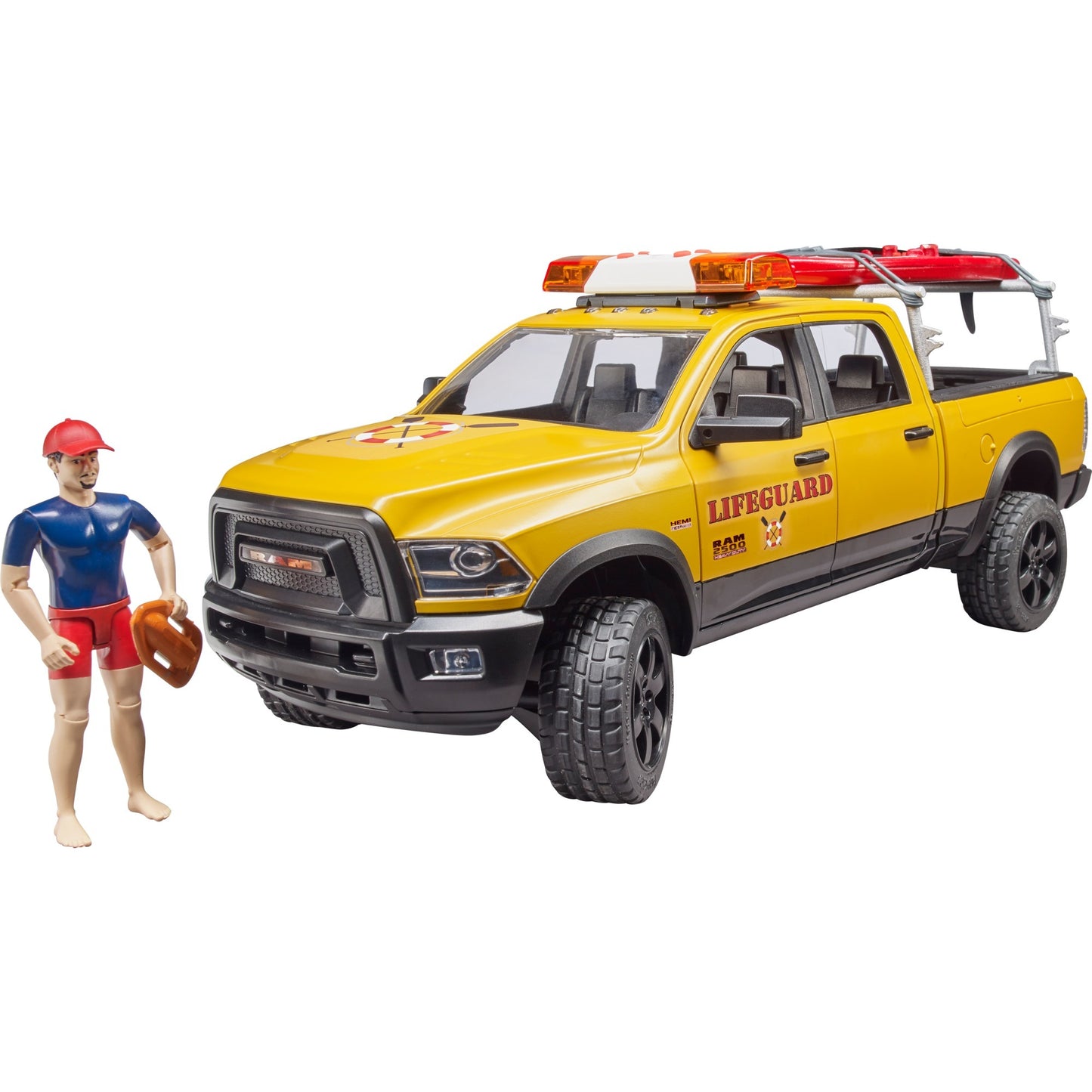Bruder Dodge Ram 2500 Rescue Brigade Car avec sauveteur