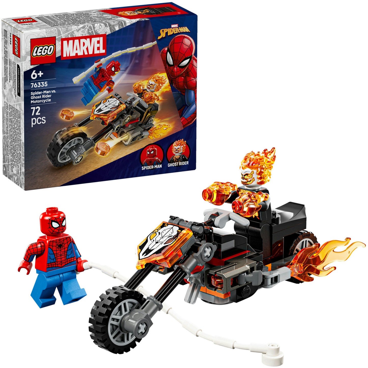 LEGO Super Heros 76335 Marvel Spider-Man contre la moto Ghost Rider