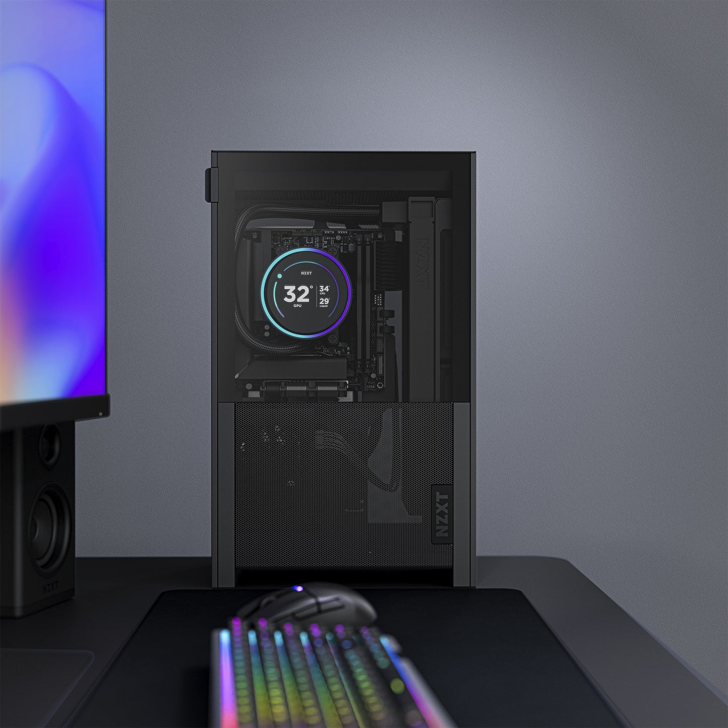 Boîtier mini tour Nzxt h2 flow (noir | 2x USB-A | 1x USB-C | verre trempé)
