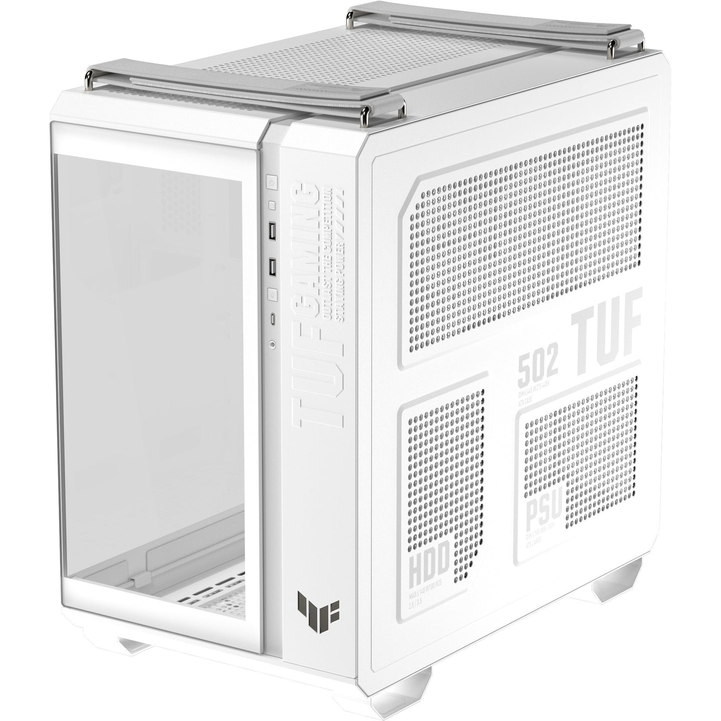 Boîtier tour midi Asus tuf gaming gt502 horizon argb (blanc | 3x usb-a | 1x usb-c | verre trempé)