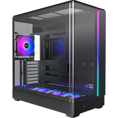 Boîtier tour midi Montech king 45 pro (noir | 2x USB-A | 1x USB-C | RVB | fenêtre)