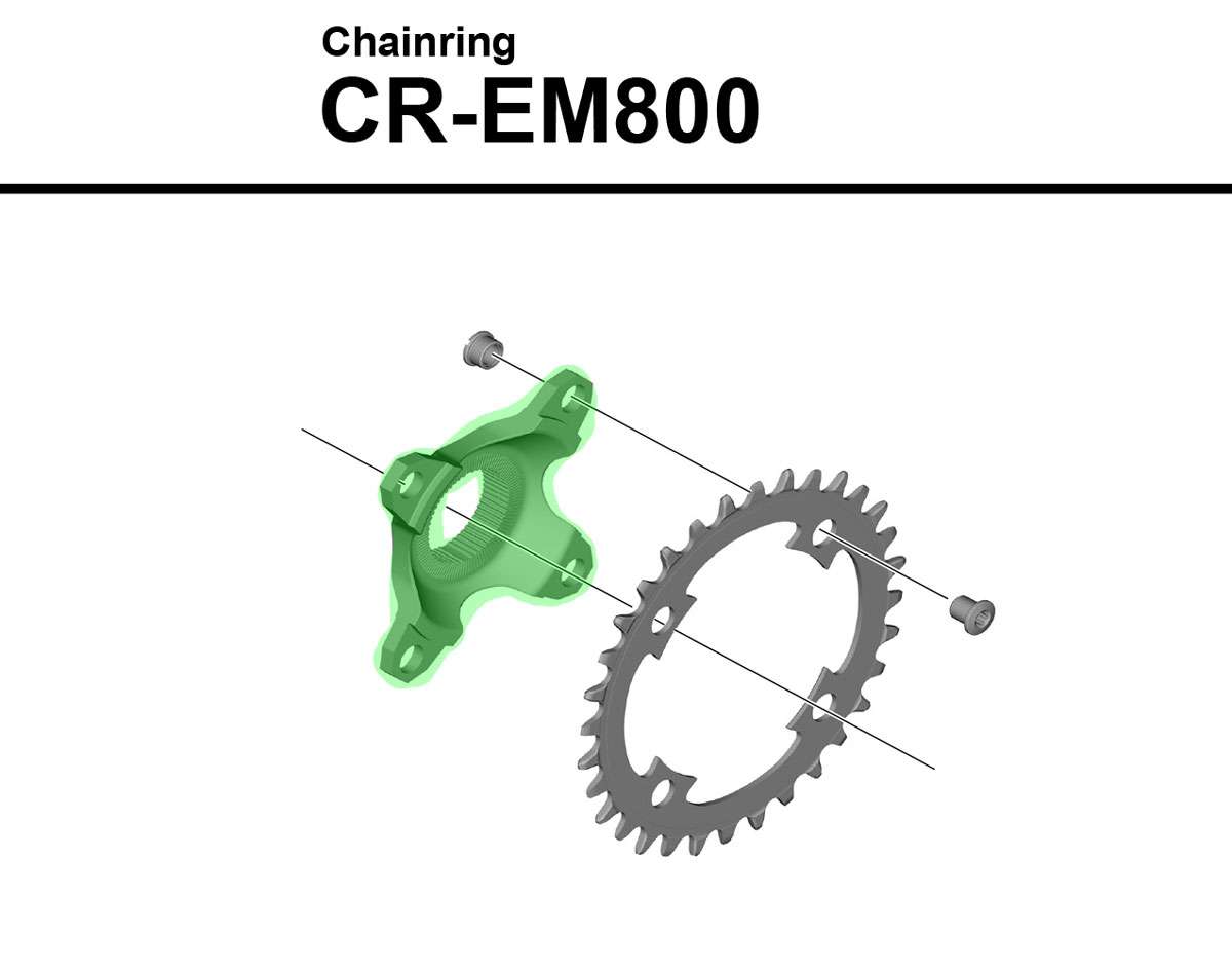 Adaptateur Shimano 4 bras pour plateau steps cr-em800