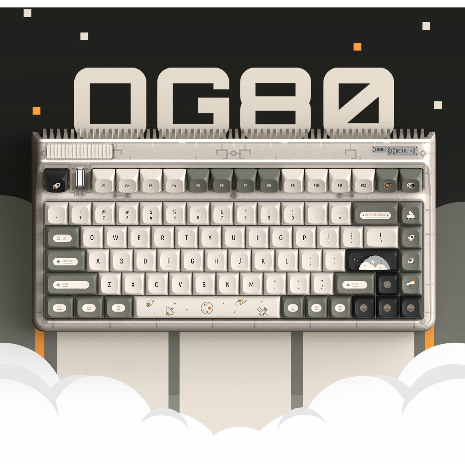 IQUnix OG80 Hitchhiker Wireless Keary Keyboard