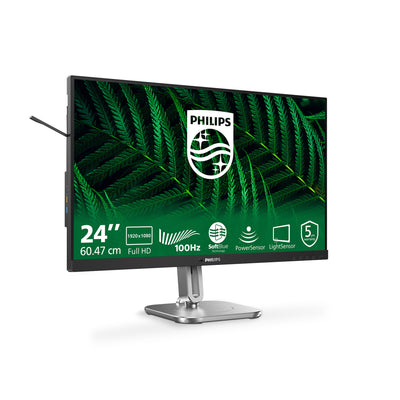 Moniteur Philips 24b2g5200 23,8 (noir argenté, VGA, HDMI, port d'affichage, USB, audio, 100 Hz)