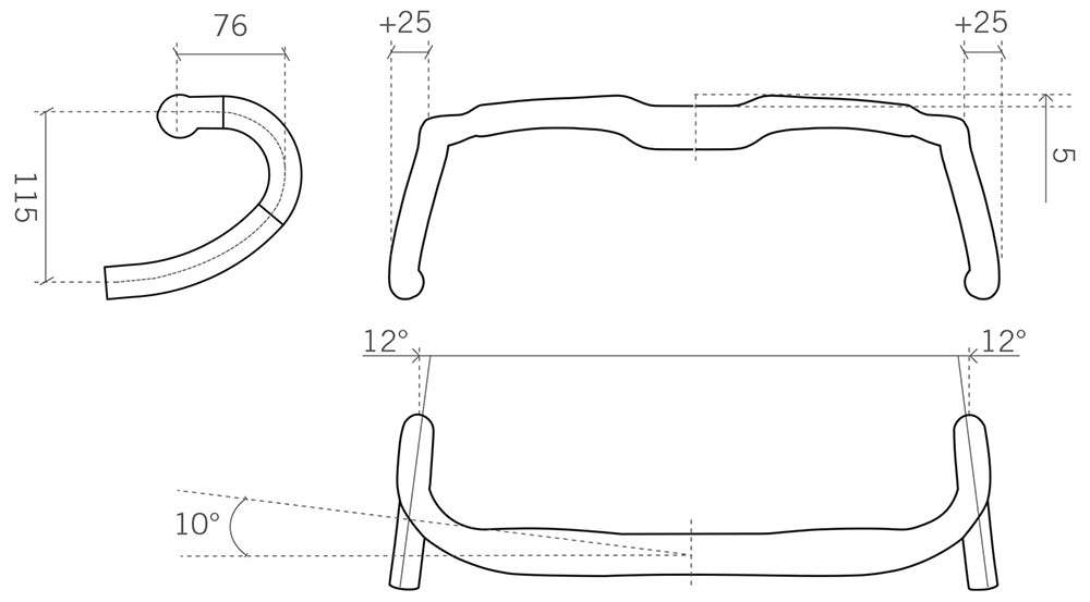 Cintre gravier carbone Fsa agx k-wing
