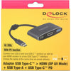 Delock usb-c mâle> HDMI femelle + usb-a + usb-c pd