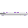 Lorgar kbp70tklw, clavier de jeu (blanc, disposition américaine, logar toxique violet, tkl, rvb, échangeable à chaud, pbt double-shot, bluetooth 2.4ghz usb)