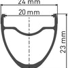 Roue arrière Dt swiss p 1800 spline® 28 23mm
