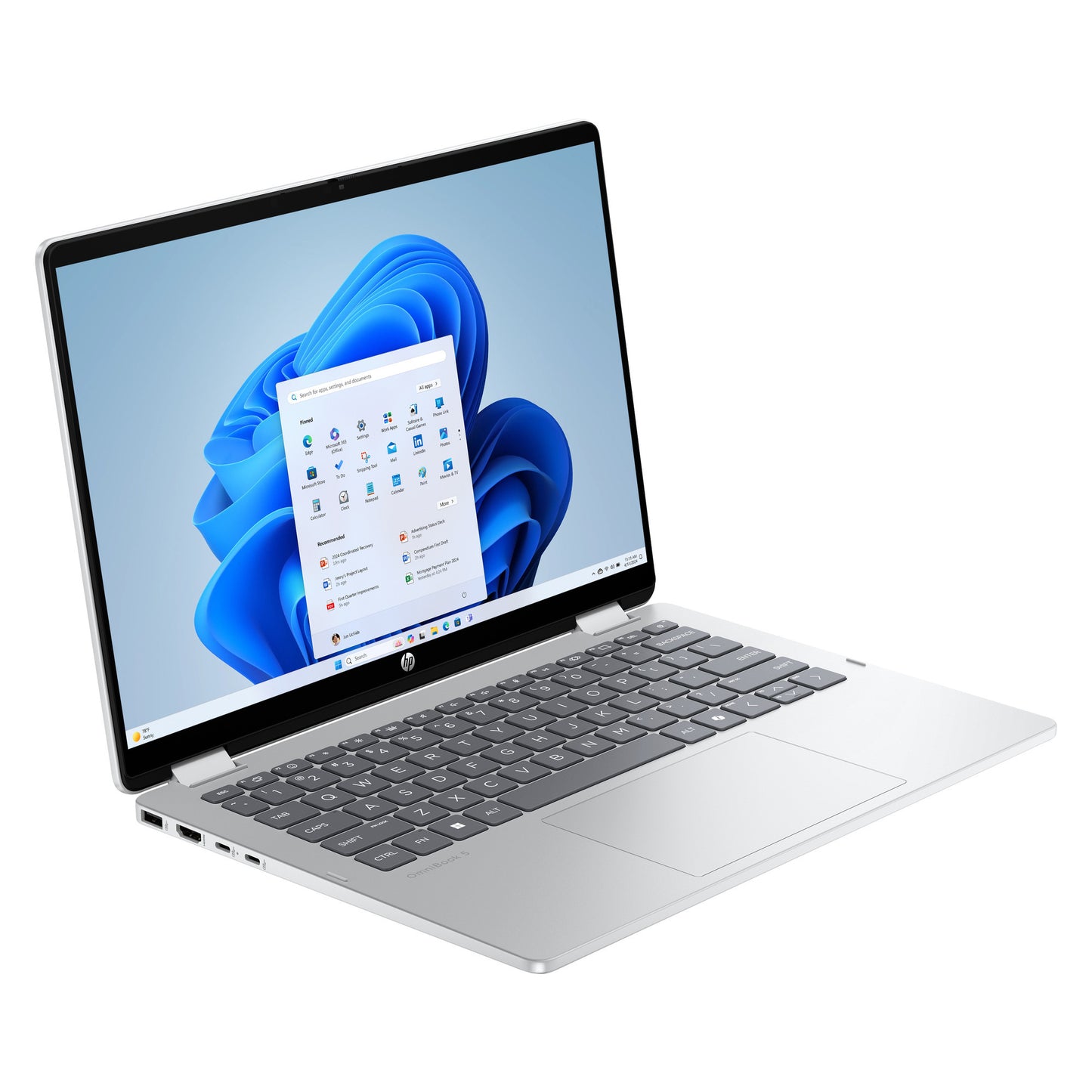Ordinateur portable Hp omnibook 5 flip 2-en-1 14-fp0250ndx 14 (argent | core 5 120u | graphiques intel | 8 go | SSD 512 go | tactile)