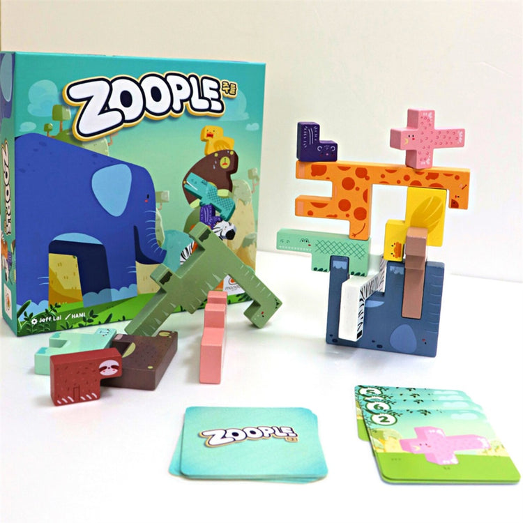 Jeu de société zoople du réseau de joueurs européens (anglais, 2 à 4 joueurs, 10 à 30 minutes, à partir de 8 ans)