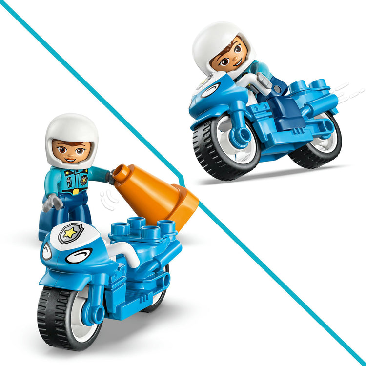 Lego 10471 Duplo Town moto de police bleue | 2 pièces