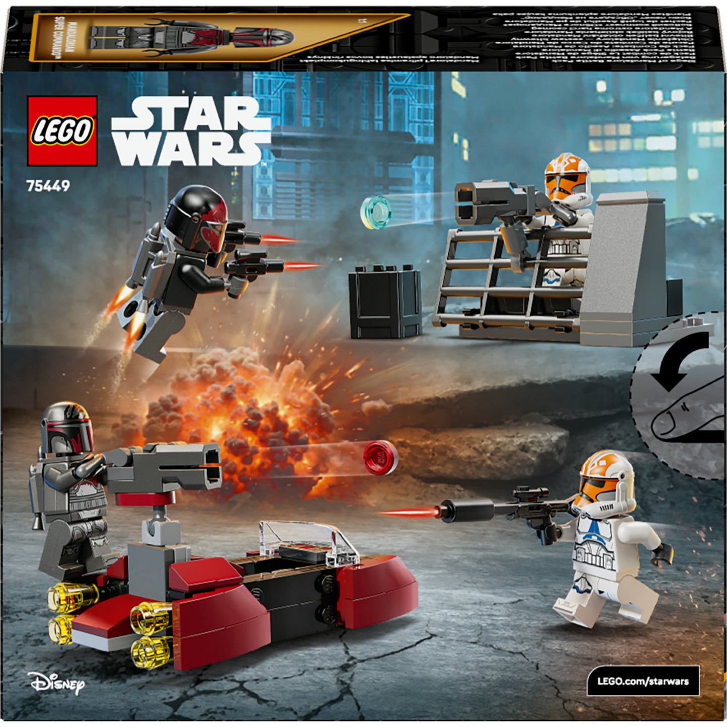 Lego Star Wars TM 75449 Pack de bataille du siège de Mandalore | 2 pièces