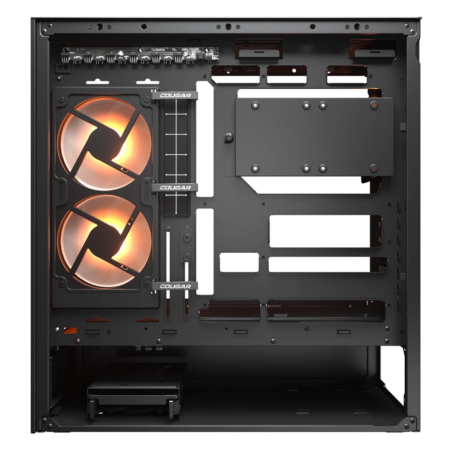Boîtier tour midi Cougar cfv235 (noir | 2x USB-A | 1x USB-C | RGB | verre trempé)