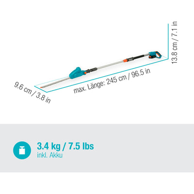 Gardena Battery Telescopic Hedge Trimmer Ths 42 18V P4a Set