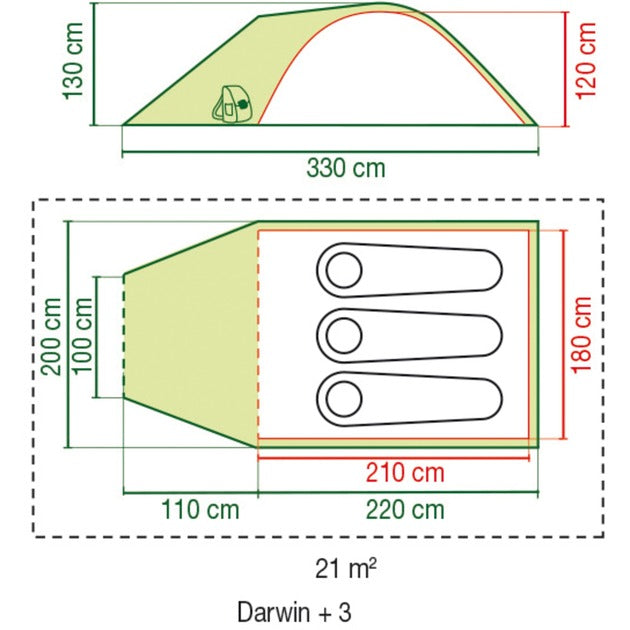 Tente Coleman Darwin 3+