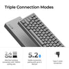 Clavier mécanique RVB Keychron K2 HE-F1C Concrete Edition (noir, disposition américaine (QWERTY), nébuleuse magnétique à double rail Gateron, 75 %, LED RVB, PBT osa double-shot, échange à chaud, 2,4 GHz | Bluetooth 5.2 | USB-C)