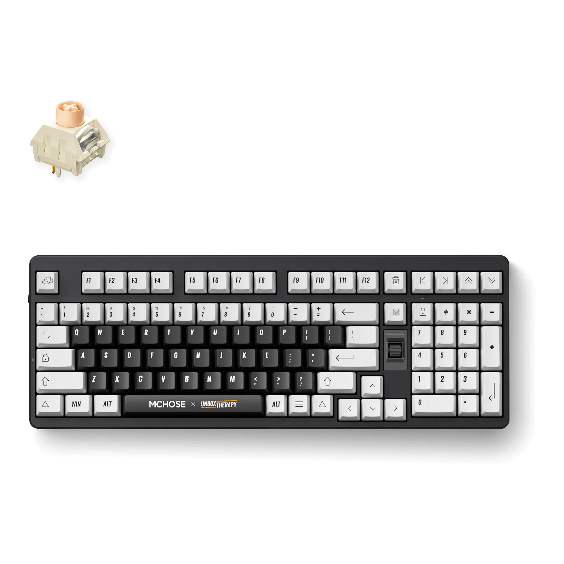 Thérapie Mchose x unbox - clavier mécanique ut98, clavier (thérapie classique, interrupteur crème glacée, 98 %, RVB, échange à chaud, Bluetooth USB-C 2,4 GHz)