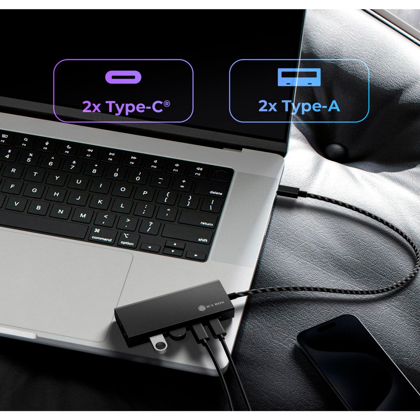 Hub 4-Fever Box Icy avec USB-C 3.2 Gen 2