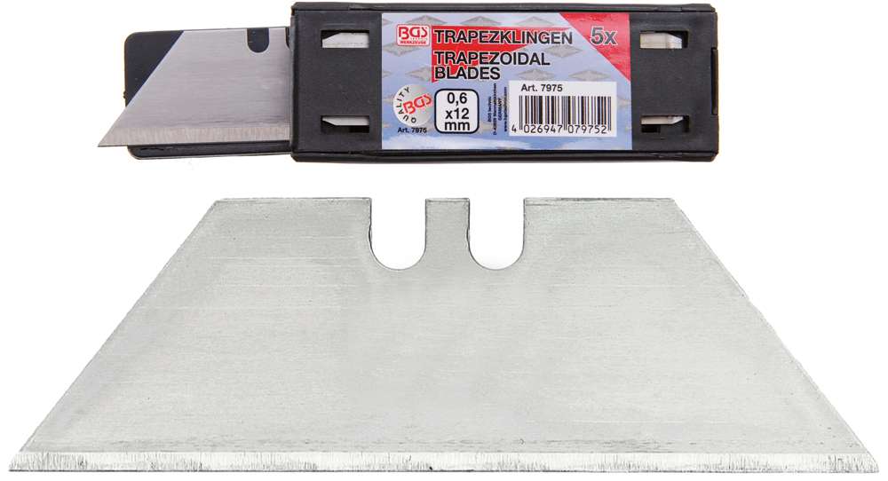 Bgs technic jeu de lames trapézoïdales 0,6x12mm 5 pièces