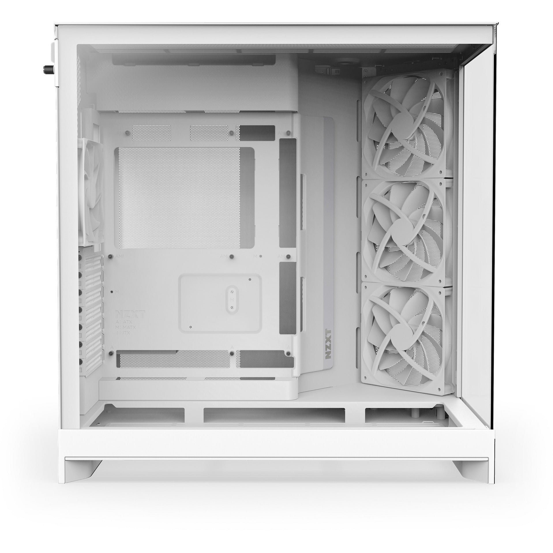 Boîtier tour midi Nzxt h9 flow (blanc (mat) | 2x USB-A | 1x USB-C | verre trempé)