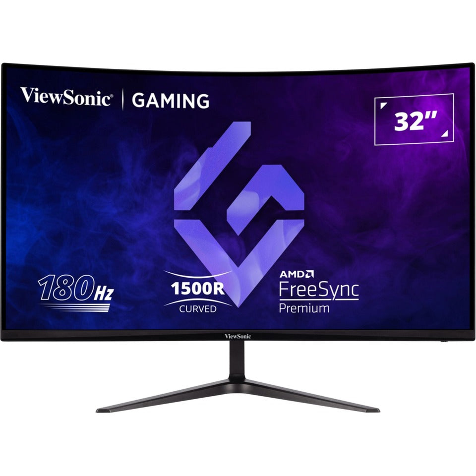Moniteur de jeu incurvé Viewsonic vx3218-pc-mhd 32 (noir, 2x HDMI, 1x port d'affichage, 180 Hz)