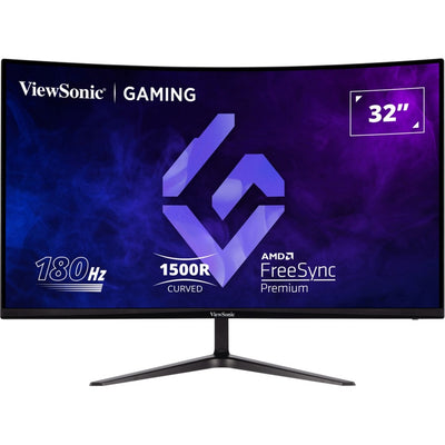 Moniteur de jeu incurvé Viewsonic vx3218-pc-mhd 32 (noir, 2x HDMI, 1x port d'affichage, 180 Hz)