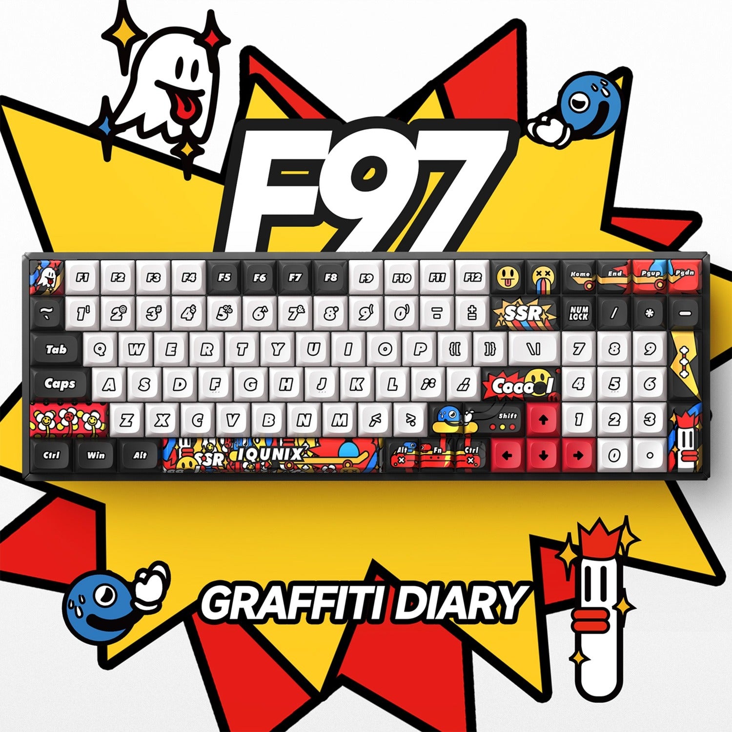 IQUnix F97 Graffiti Diary Wireless Mechanical Clavier
