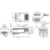 Prise Goobay rj45, prise stp cat 5e (gris, 10 pièces)