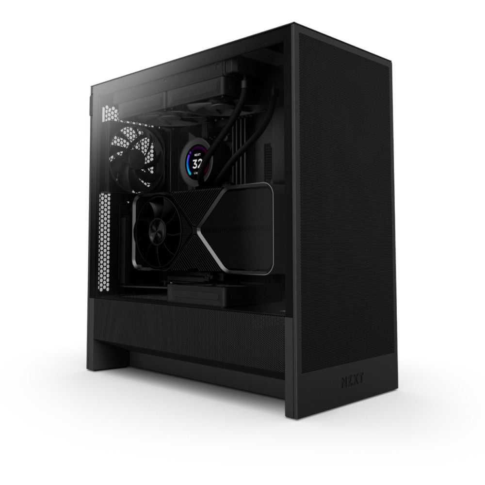 Boîtier tour midi Nzxt h5 flow v2 (noir | 1x USB-A | 1x USB-C | verre trempé)