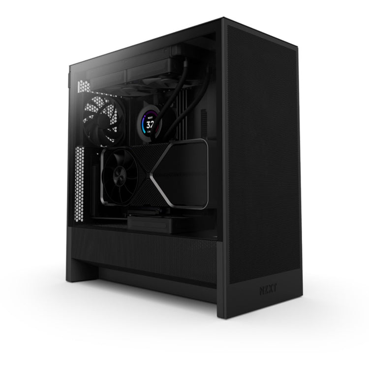 Boîtier tour midi Nzxt h5 flow v2 (noir | 1x USB-A | 1x USB-C | verre trempé)