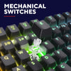 Trust GXT 871 Zora Clavier de jeu mécanique, clavier de jeu (noir, disposition américaine, rouge Huano)
