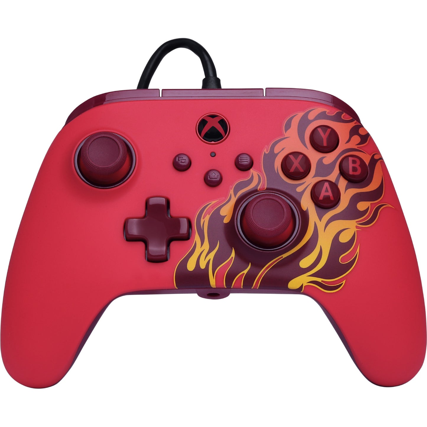 Manette Powera Advantage avec câble pour Xbox Series X|s - Red Fire (rouge, Xbox Series X|s, Xbox One, PC)