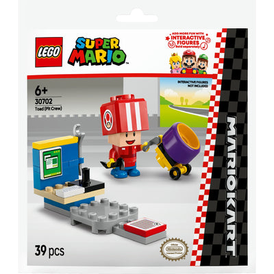 Lego super mario - mario kart - jouet de construction crapaud (pit stop) (30702)