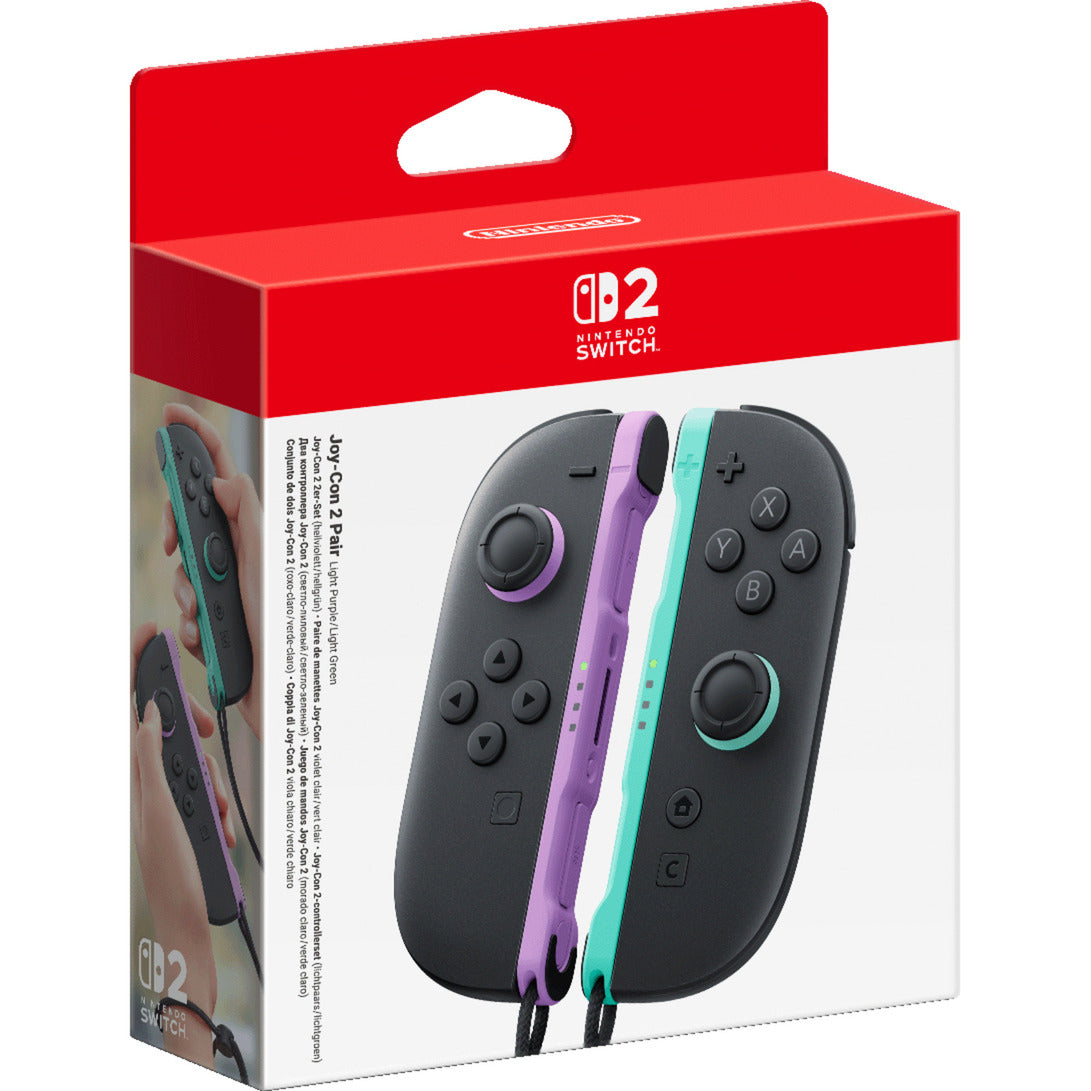 Ensemble de manettes Nintendo joy-con 2 (violet clair, vert clair)