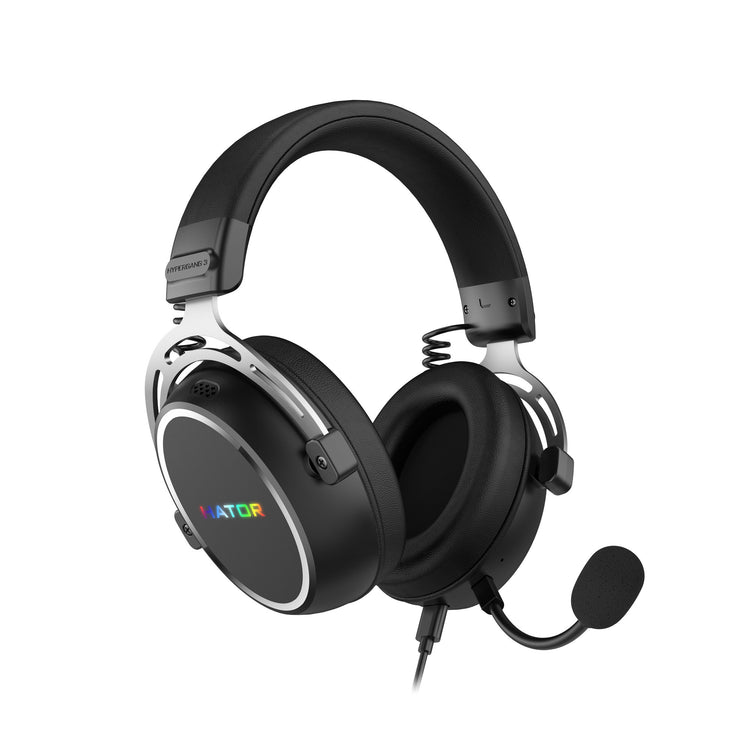 Casque de jeu supra-auriculaire USB Hator Hypergang 3 (noir, RVB, surround virtuel 7.1, USB Bluetooth)