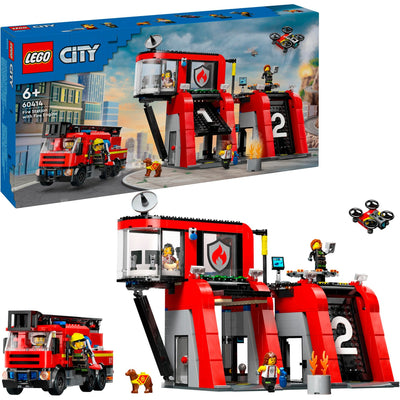 Lego LEGO City 60414 Caserne de pompiers et camion de pompiers