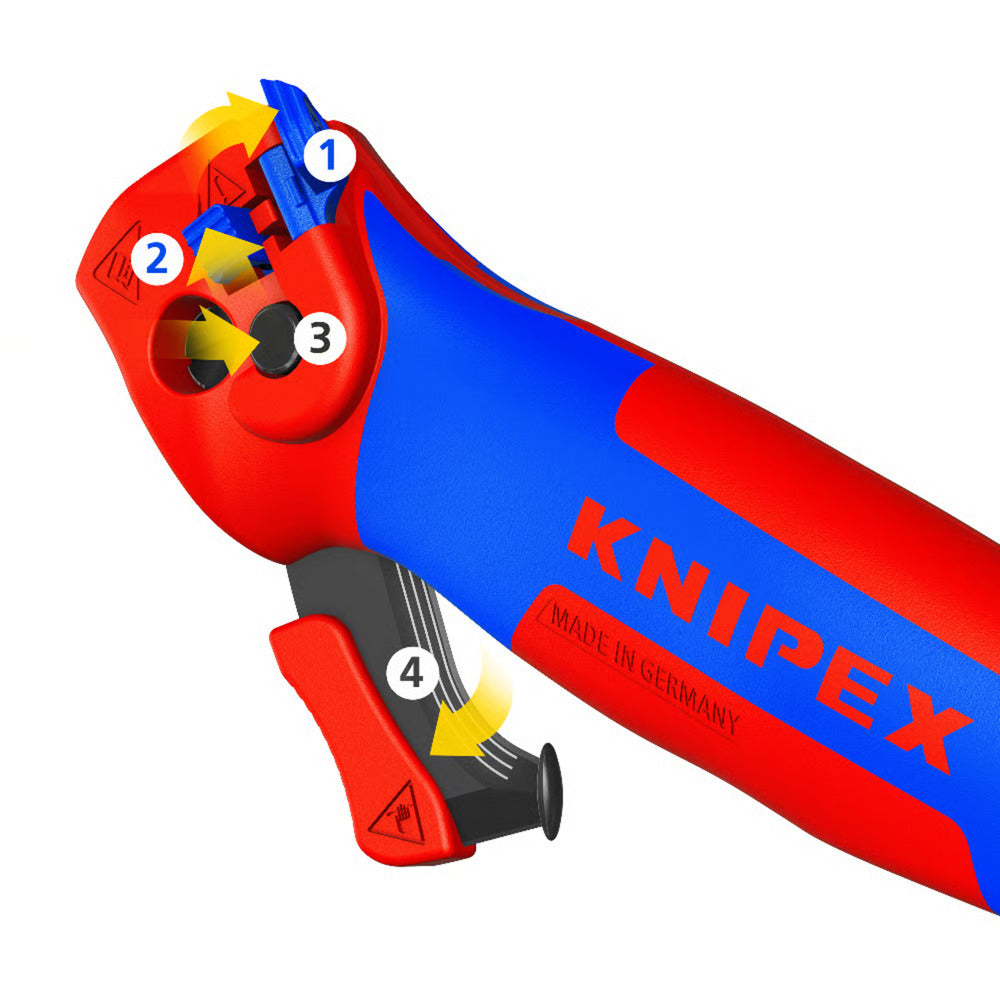 Couteau de démontage Knipex avec patin coulissant - 16 50 145 sb